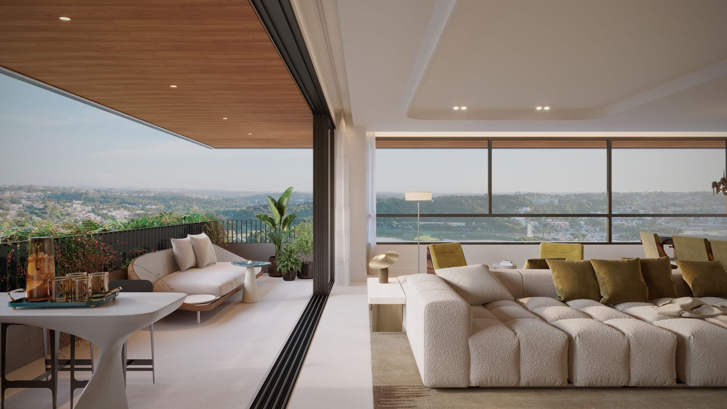 Uma vista privilegiada da sacada do Casa Jobim